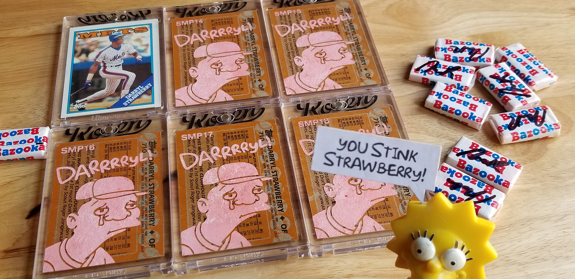 Baseball card art by Matt Rosen - Gum Stick Collector Cards - Darrrryl