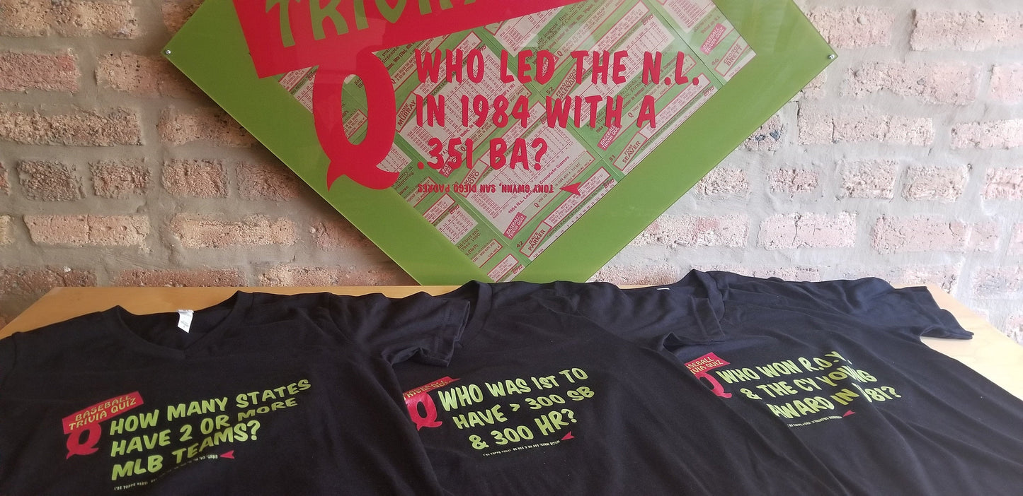 Baseball card art by Matthew Lee Rosen (aka Matthew Rosen) - 1985 Topps Baseball Trivia Quiz V-Neck (Fernando)