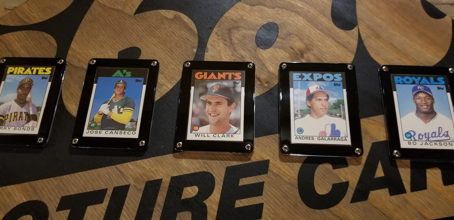 Baseball card art by Matthew Lee Rosen (aka Matthew Rosen) - 1986 Topps Traded Set (Card Display)