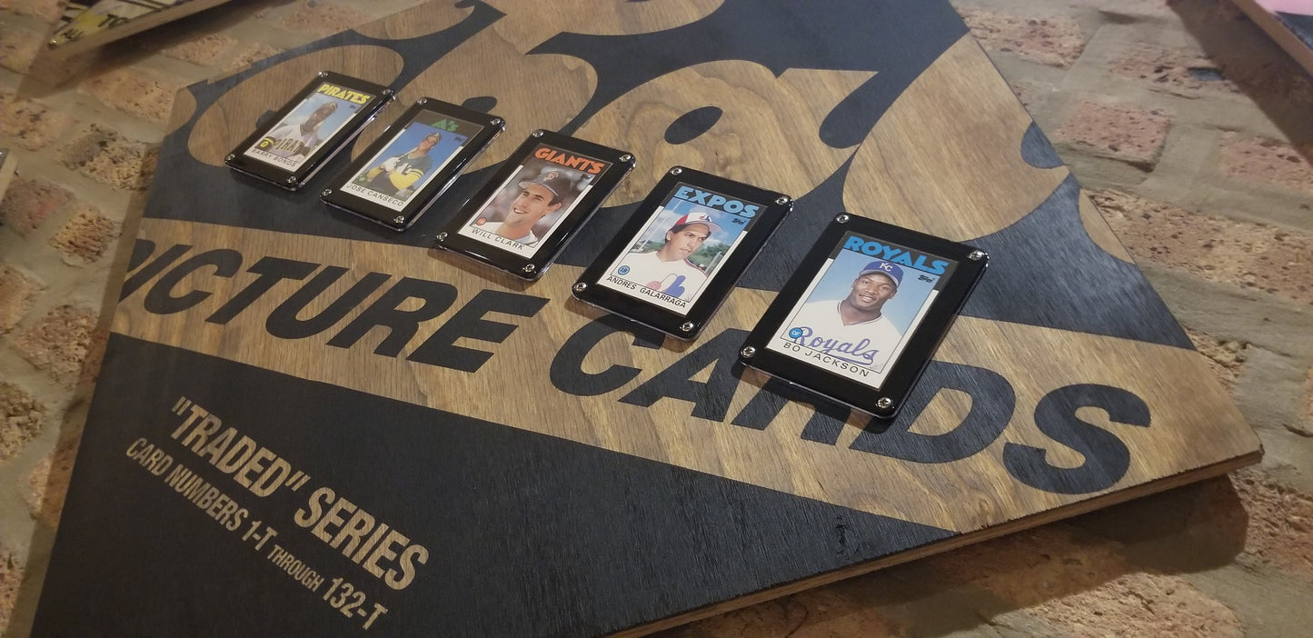 Baseball card art by Matthew Lee Rosen (aka Matthew Rosen) - 1986 Topps Traded Set (Card Display)