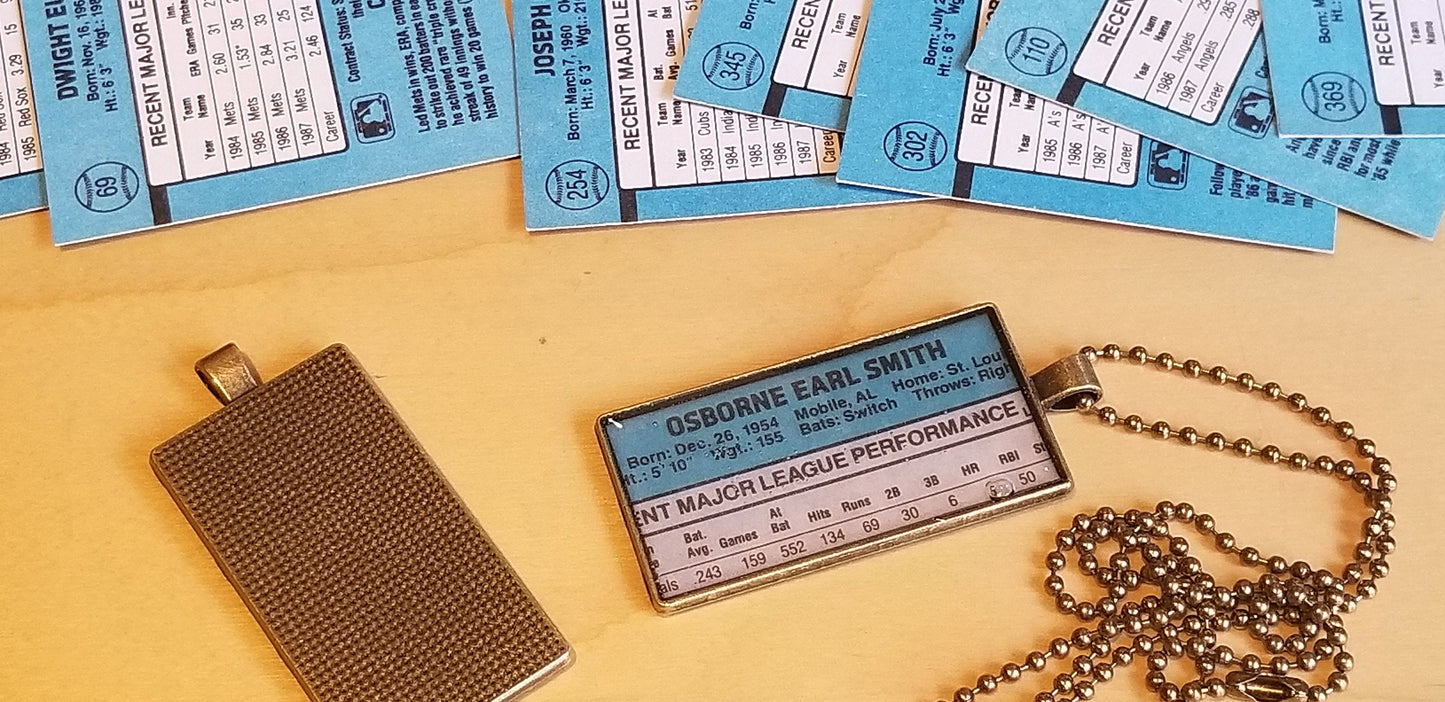 Baseball card art by Matthew Lee Rosen (aka Matthew Rosen) - 1988 Donruss Pendant Chains