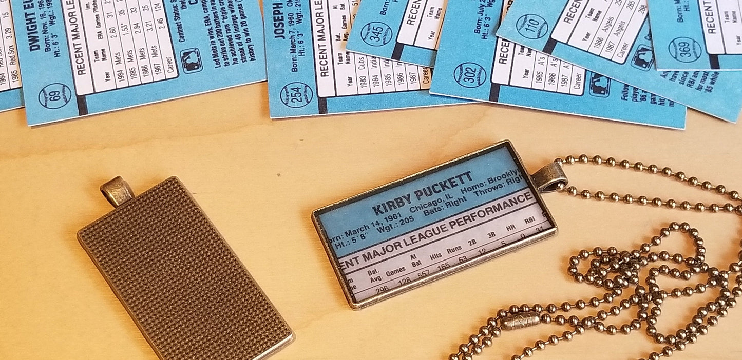 Baseball card art by Matthew Lee Rosen (aka Matthew Rosen) - 1988 Donruss Pendant Chains