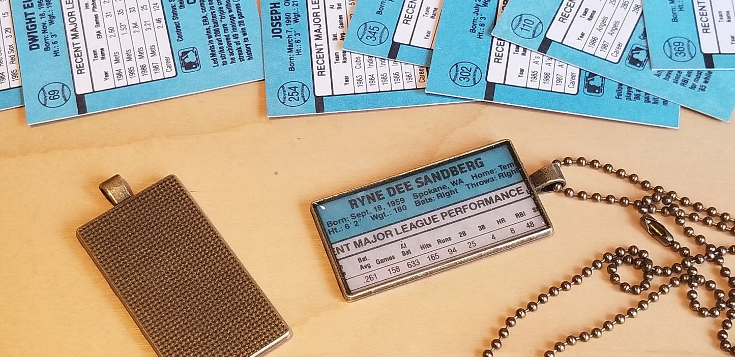 Baseball card art by Matthew Lee Rosen (aka Matthew Rosen) - 1988 Donruss Pendant Chains