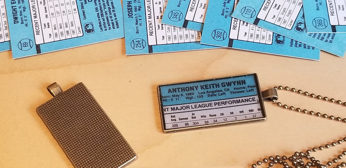 Baseball card art by Matthew Lee Rosen (aka Matthew Rosen) - 1988 Donruss Pendant Chains