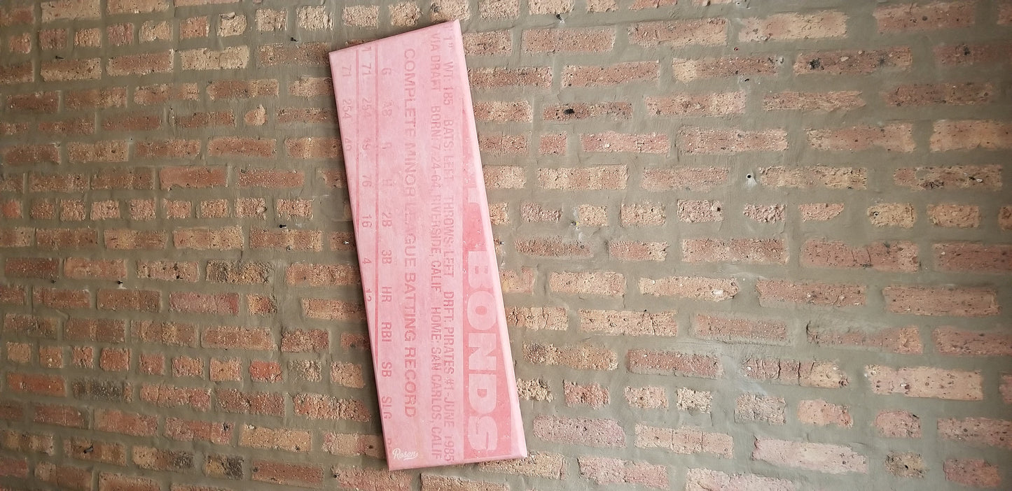 Baseball card art by Matthew Lee Rosen (aka Matthew Rosen) - 1986 Topps Traded #11T: Barry Bonds (Giant Gum Stick)