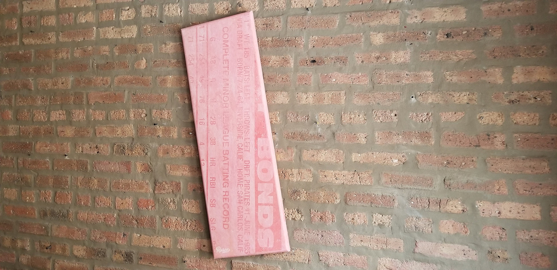 Baseball card art by Matthew Lee Rosen (aka Matthew Rosen) - 1986 Topps Traded #11T: Barry Bonds (Giant Gum Stick)