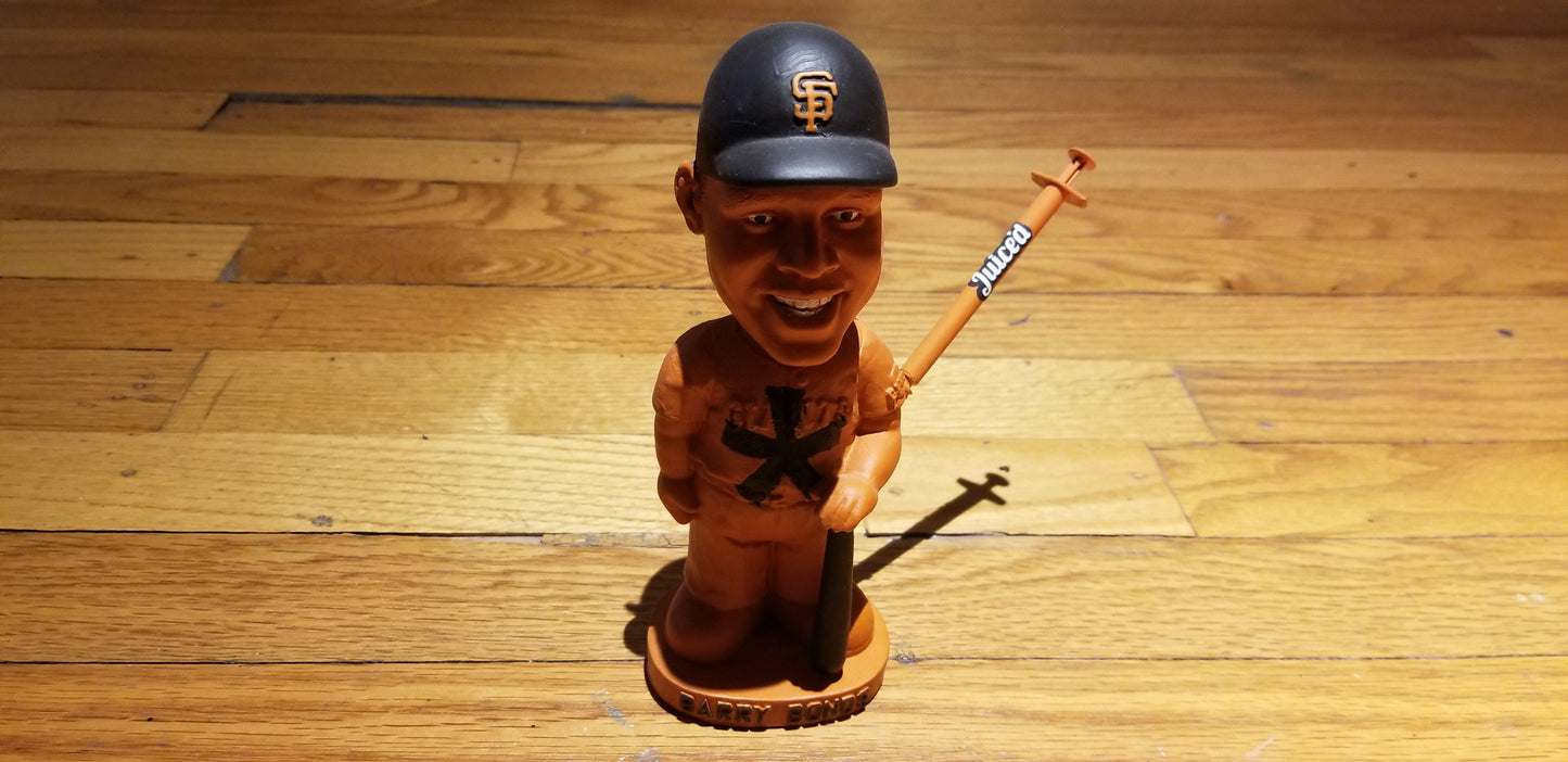 Baseball card art by Matthew Lee Rosen (aka Matthew Rosen) - Barry Bonds "Juiced" Bobblehead