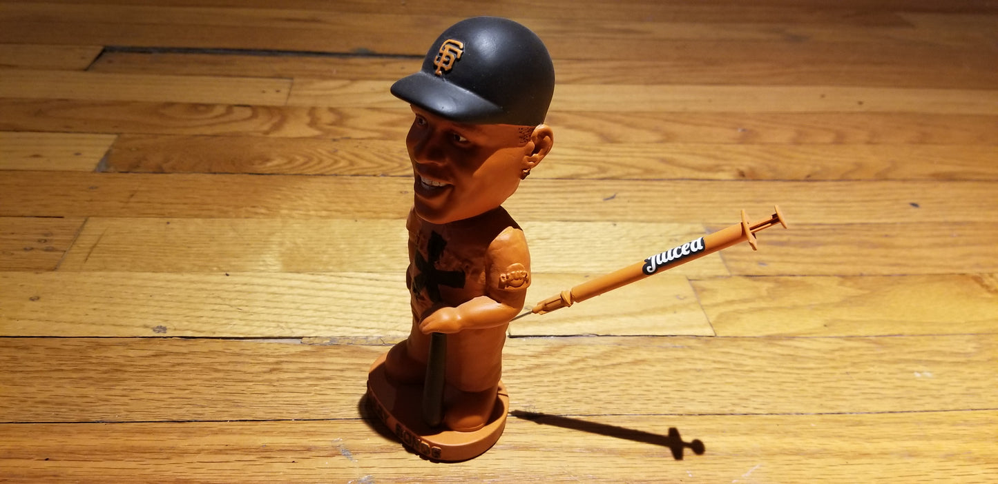 Baseball card art by Matthew Lee Rosen (aka Matthew Rosen) - Barry Bonds "Juiced" Bobblehead