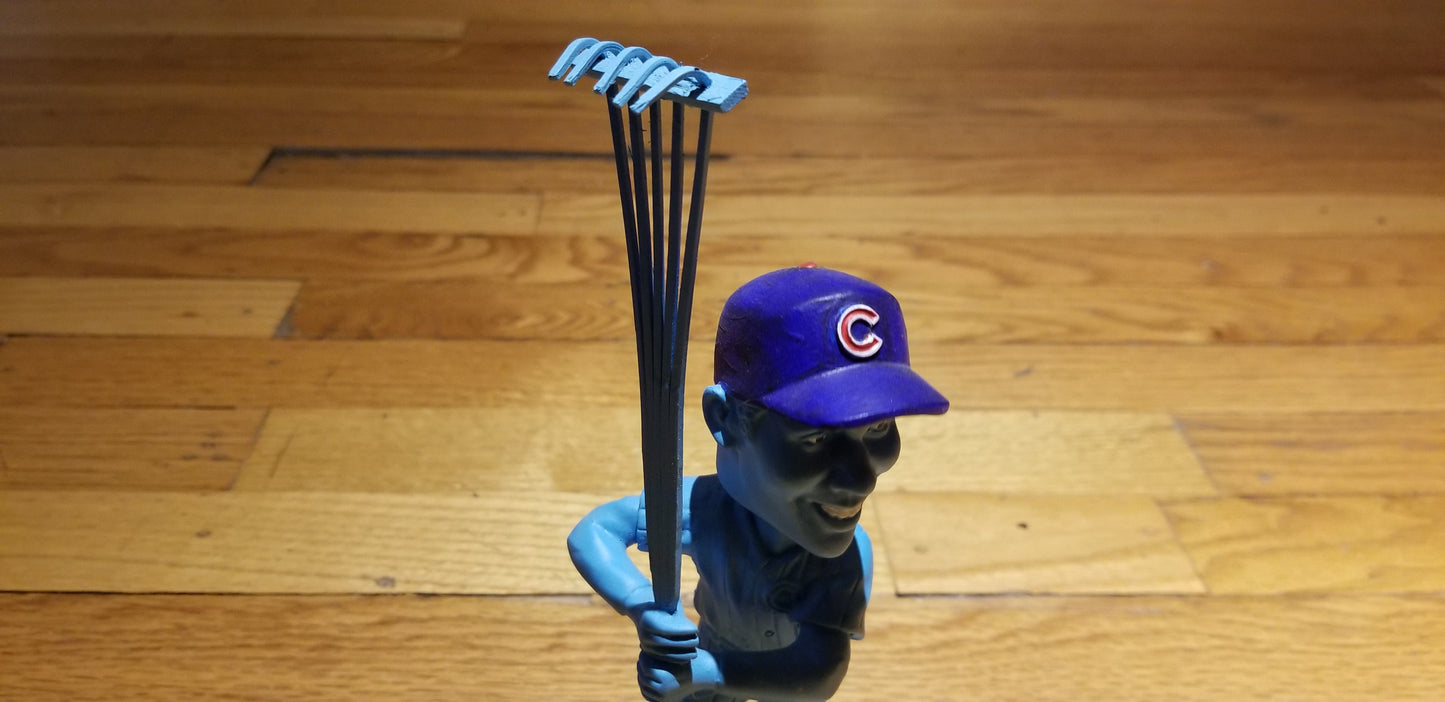 Baseball card art by Matthew Lee Rosen (aka Matthew Rosen) - Ernie Banks "Raking" Bobblehead