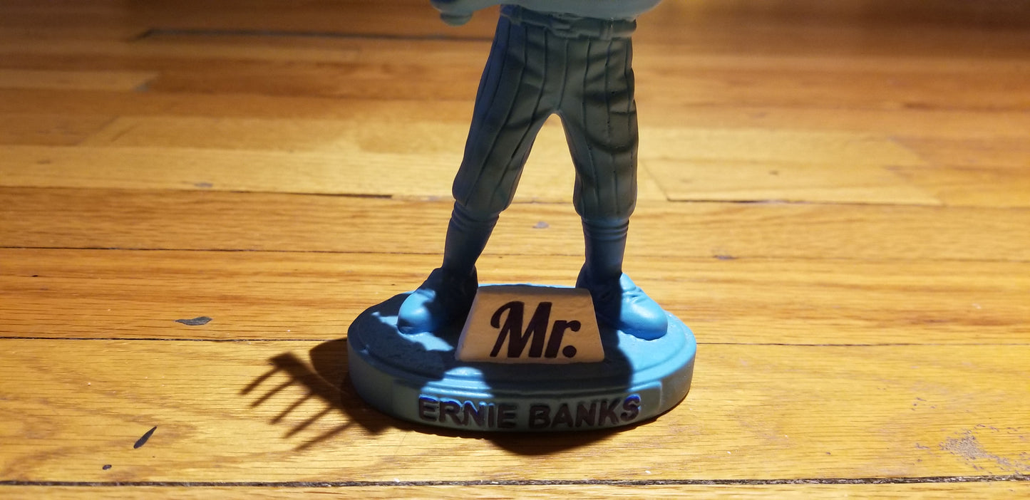 Baseball card art by Matthew Lee Rosen (aka Matthew Rosen) - Ernie Banks "Raking" Bobblehead