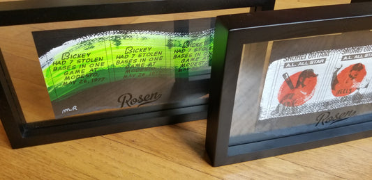 Baseball card art by Matthew Lee Rosen - Brush Strokes Uncut Series