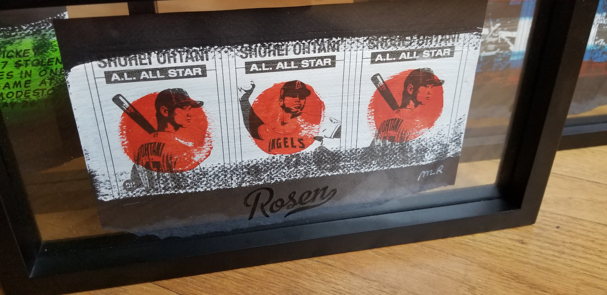 Baseball card art by Matthew Lee Rosen - Brush Strokes Uncut Series