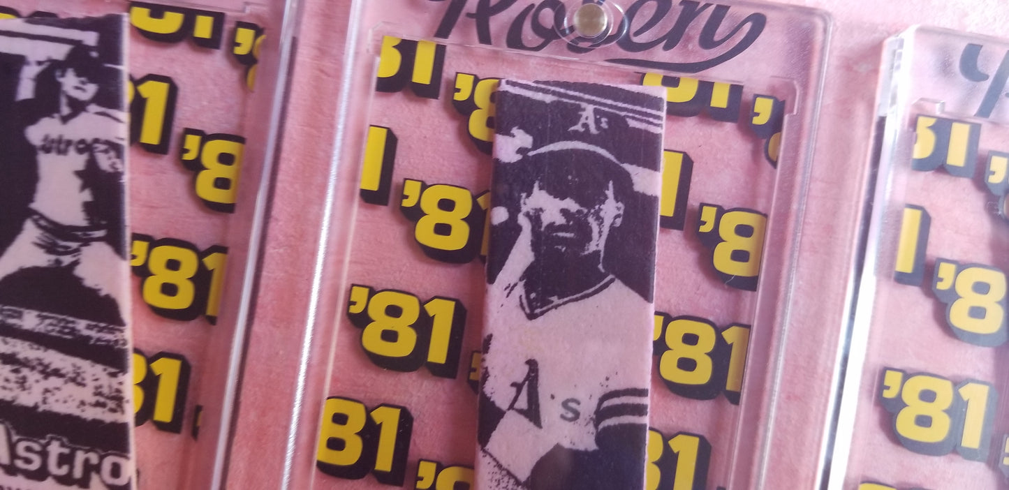 Baseball card art by Matthew Rosen - 1981 Donruss bubblegum sticks