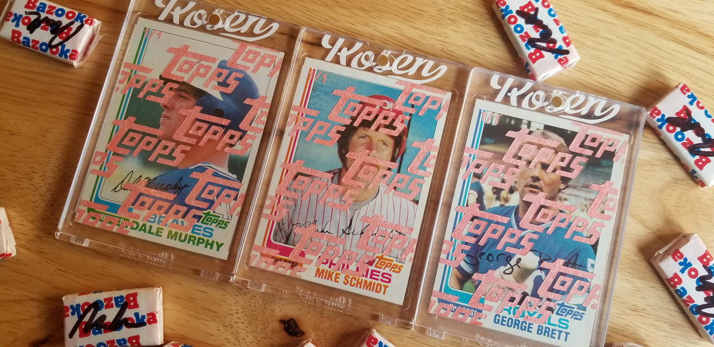 Baseball card art by Matt Rosen - 1982 Topps