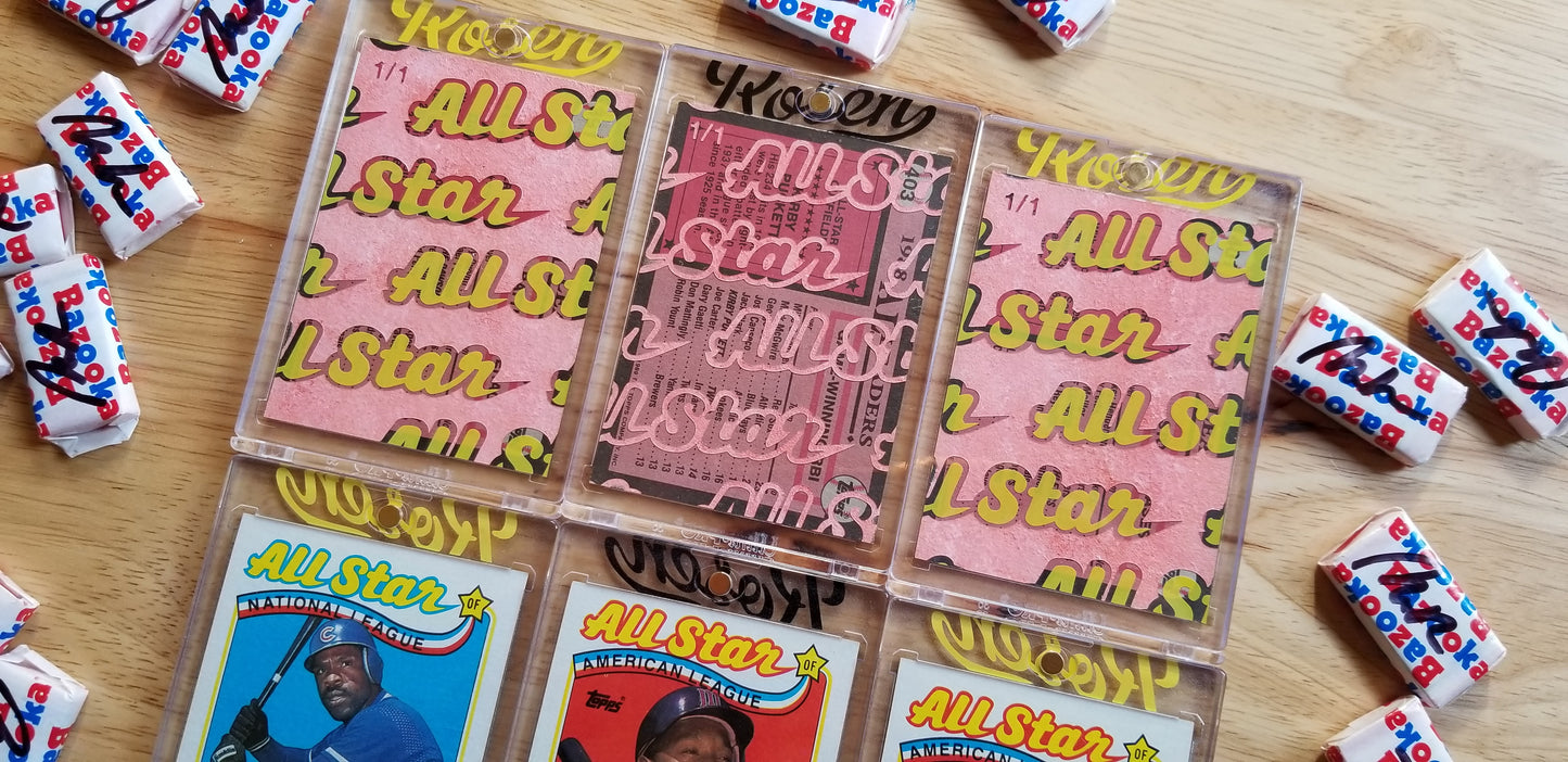 Baseball card art by Matthew Rosen - 1989 Topps All-Stars