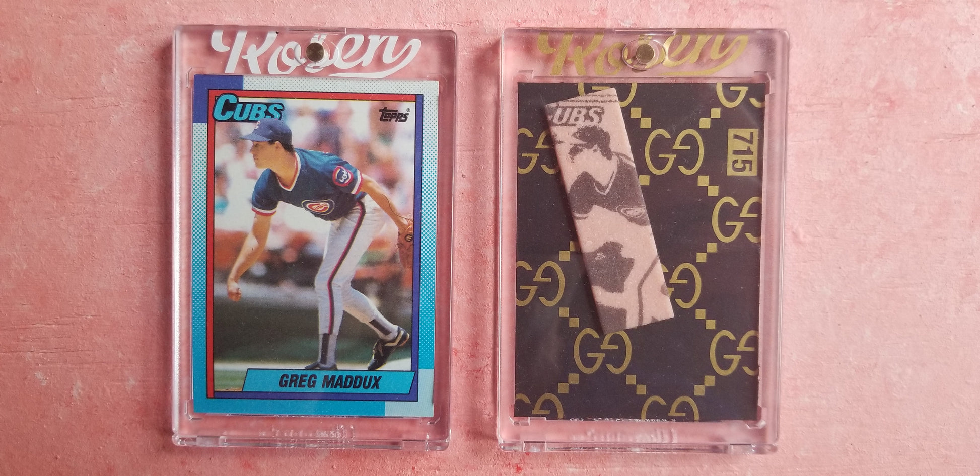 Baseball card art by Matthew Lee Rosen - Greg Maddux 1990 Topps Gold Glove