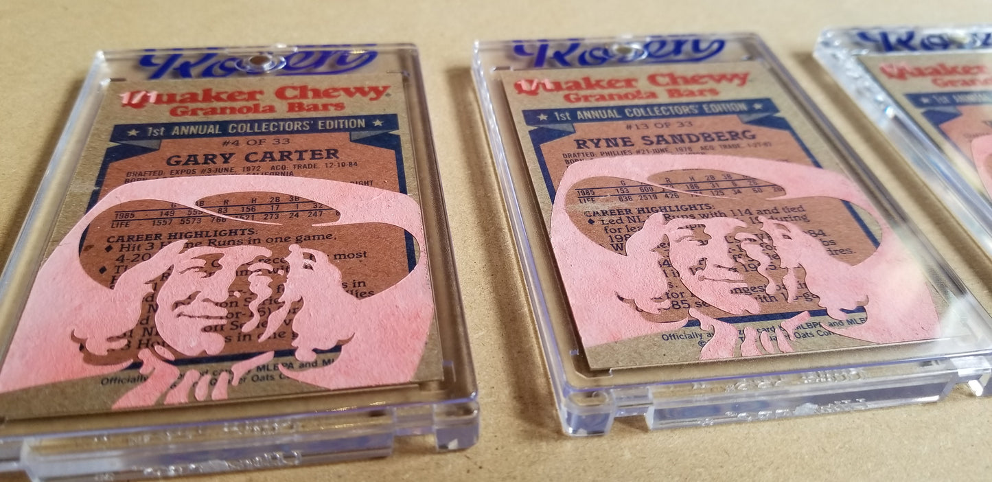 Baseball card art by Matthew Lee Rosen (aka Matthew Rosen) - Gum Stick Collector Cards - 1986 Topps Quaker Chewy