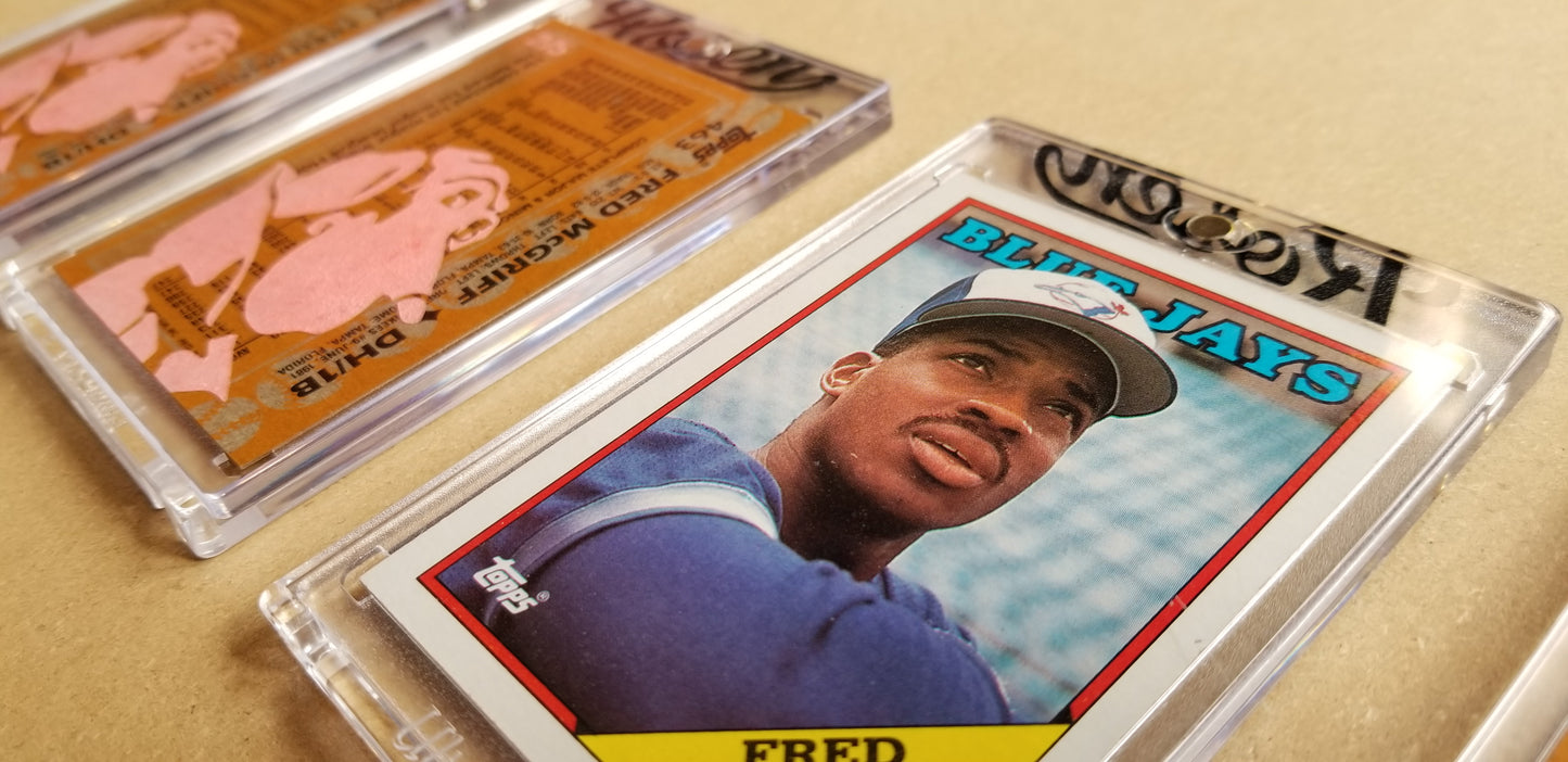 Baseball card art by Matthew Lee Rosen (aka Matthew Rosen) - Gum Stick Collector Cards - 1988 Topps Fred McGriff (Crime Dog)