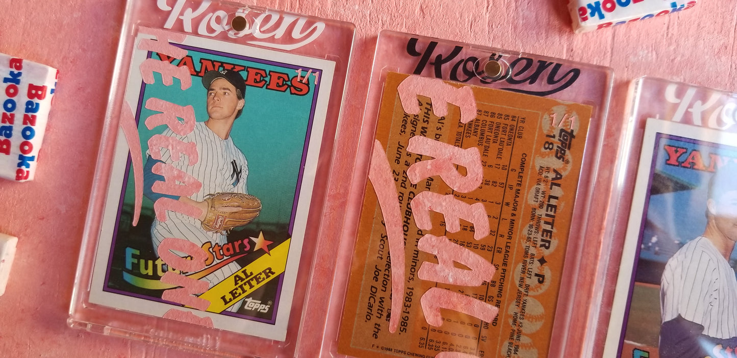 Baseball card art by Matt Rosen - 1988 Topps Al Leiter Error