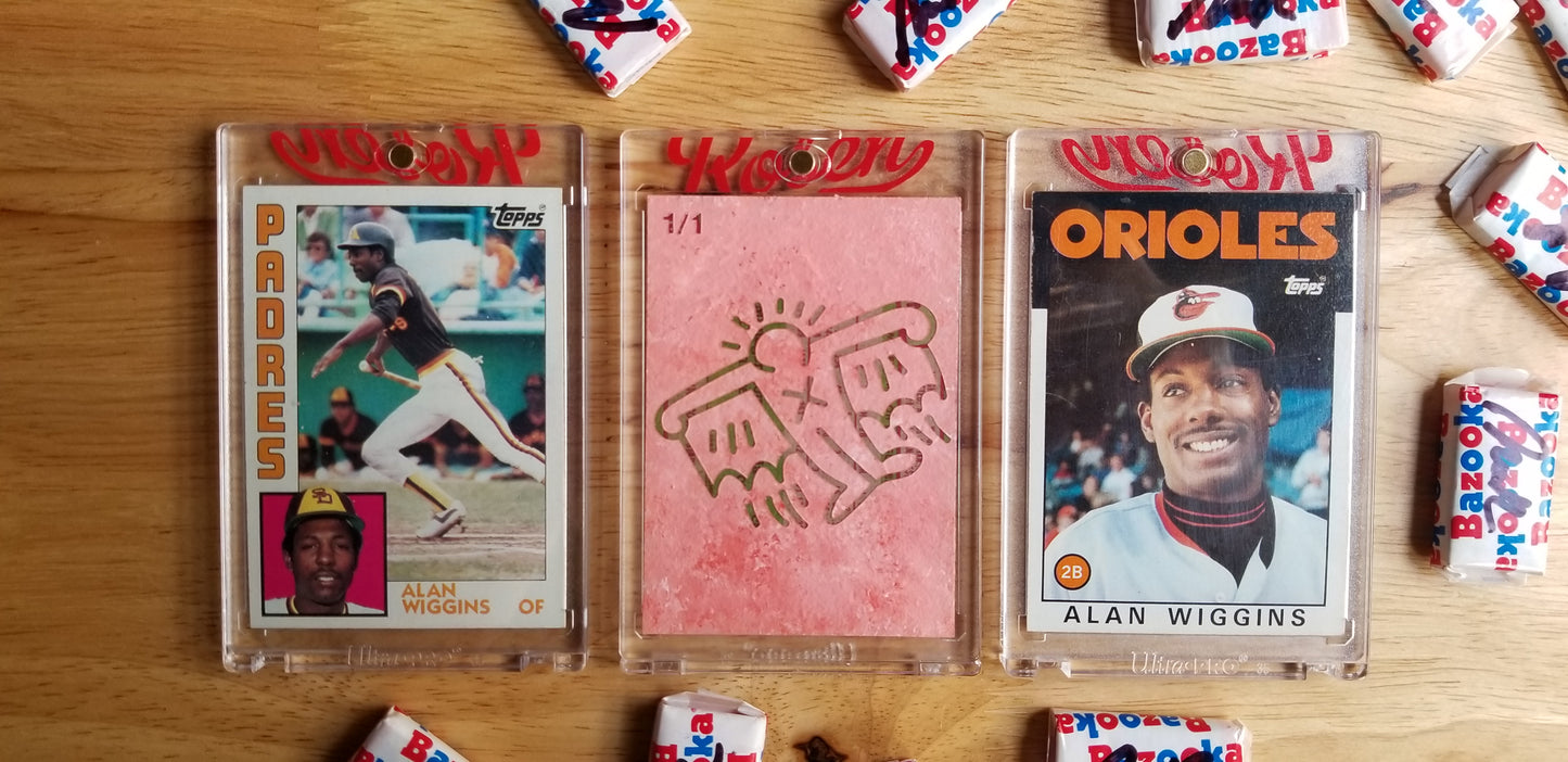 Baseball card art by Matt Rosen - Alan Wiggins & Keith Haring