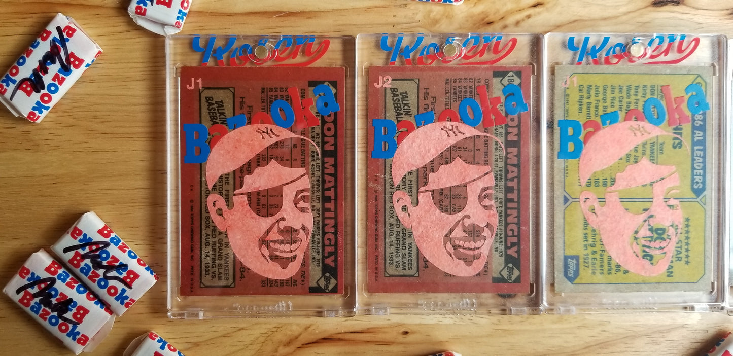 Baseball card art by Matthew Rosen - Bazooka Joe DiMaggio