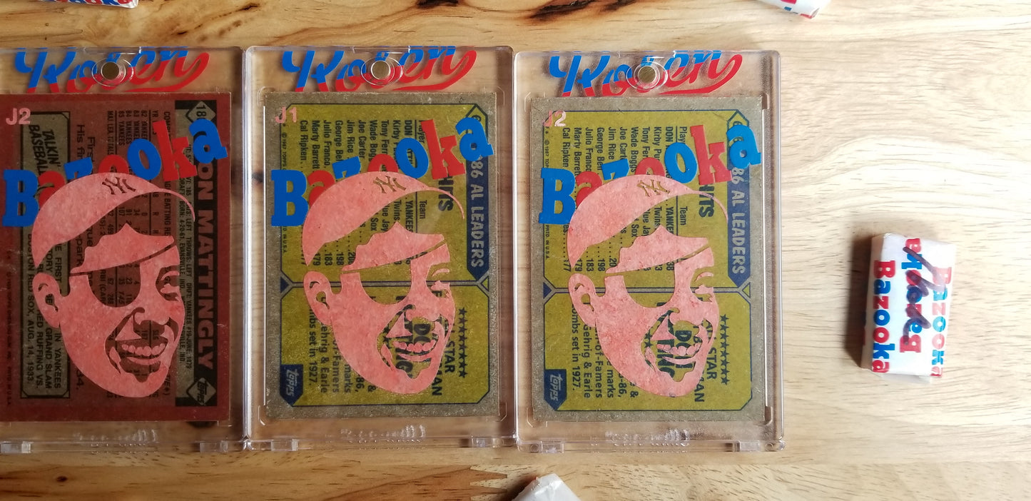 Baseball card art by Matthew Rosen - Bazooka Joe DiMaggio