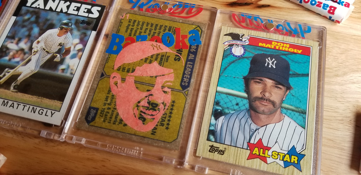 Baseball card art by Matthew Rosen - Bazooka Joe DiMaggio