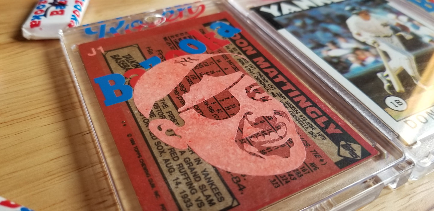 Baseball card art by Matthew Rosen - Bazooka Joe DiMaggio