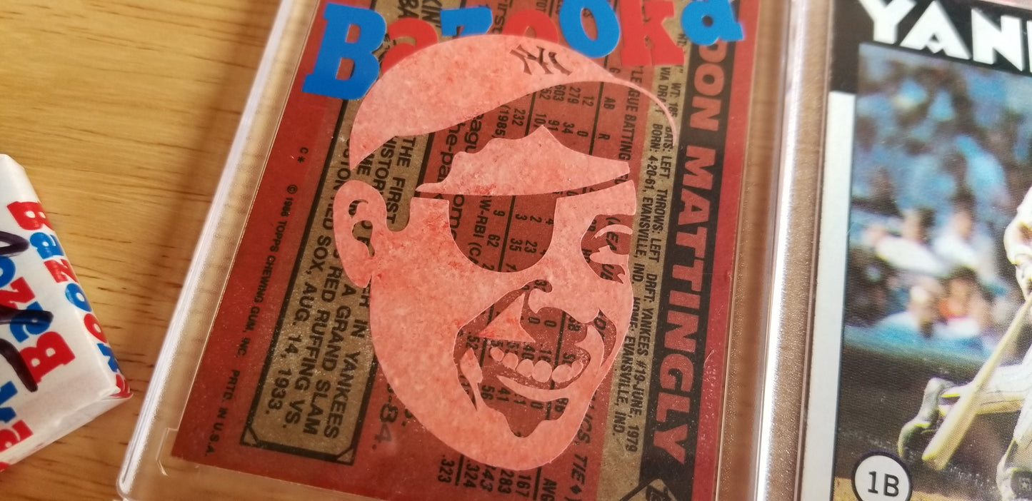 Baseball card art by Matthew Rosen - Bazooka Joe DiMaggio
