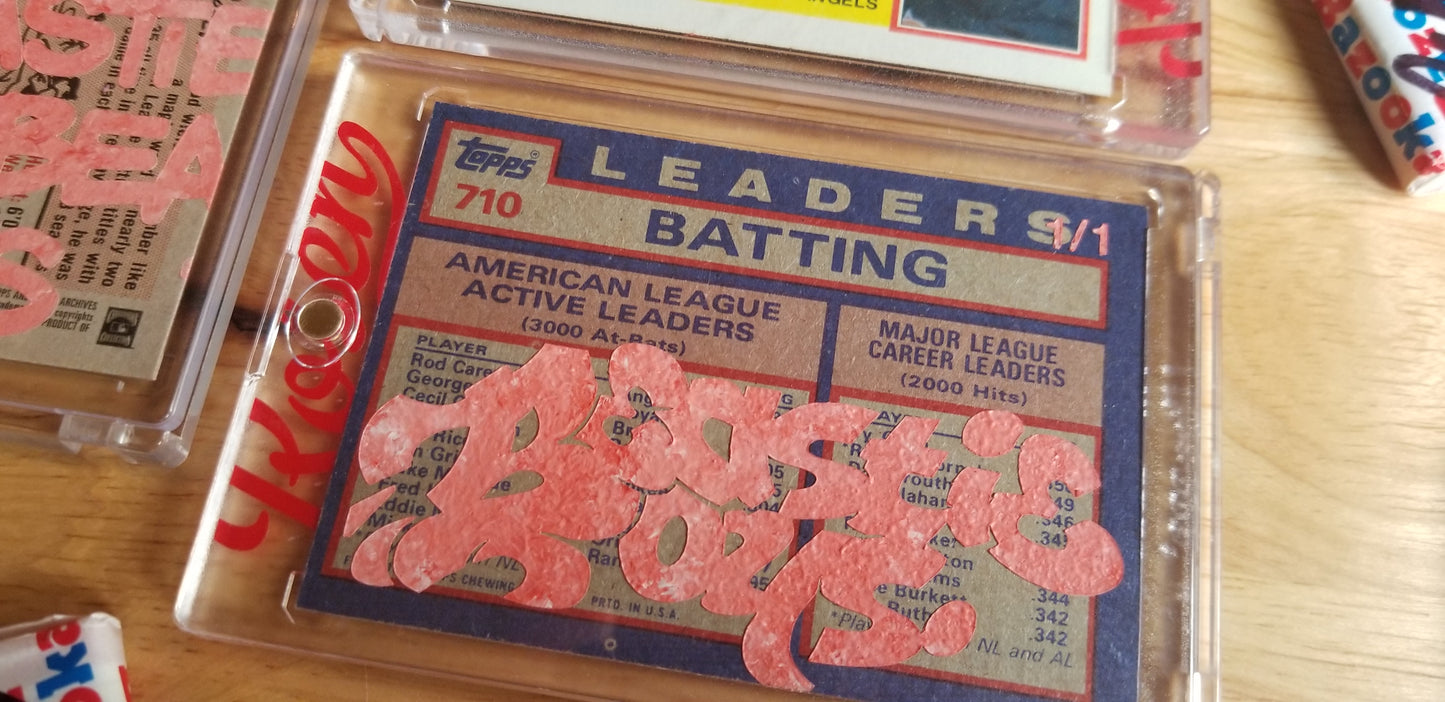 Baseball card art by Matt Rosen - Rod Carew (Beastie Boys)