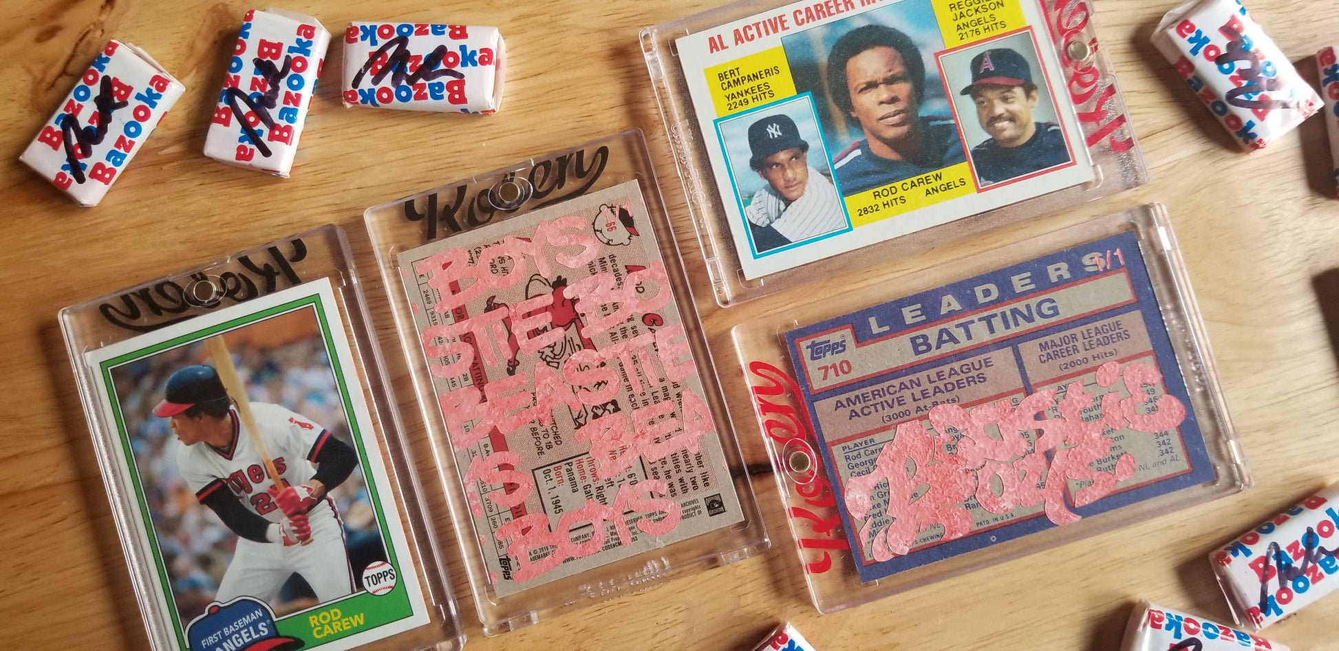 Baseball card art by Matt Rosen - Rod Carew (Beastie Boys)