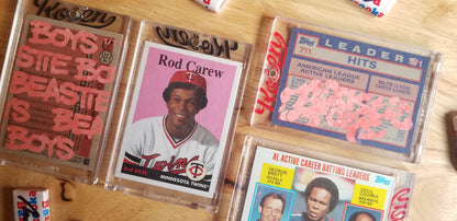 Baseball card art by Matt Rosen - Rod Carew (Beastie Boys)