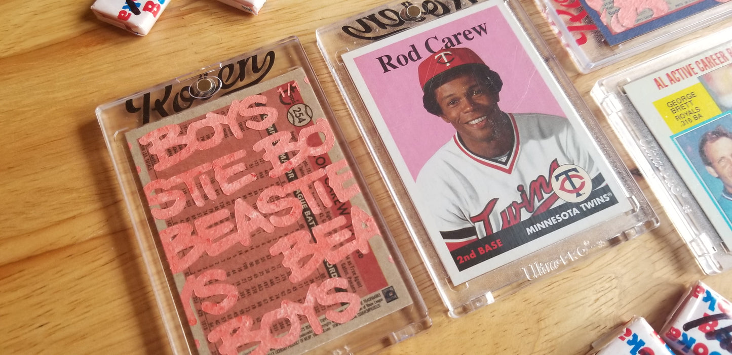 Baseball card art by Matt Rosen - Rod Carew (Beastie Boys)