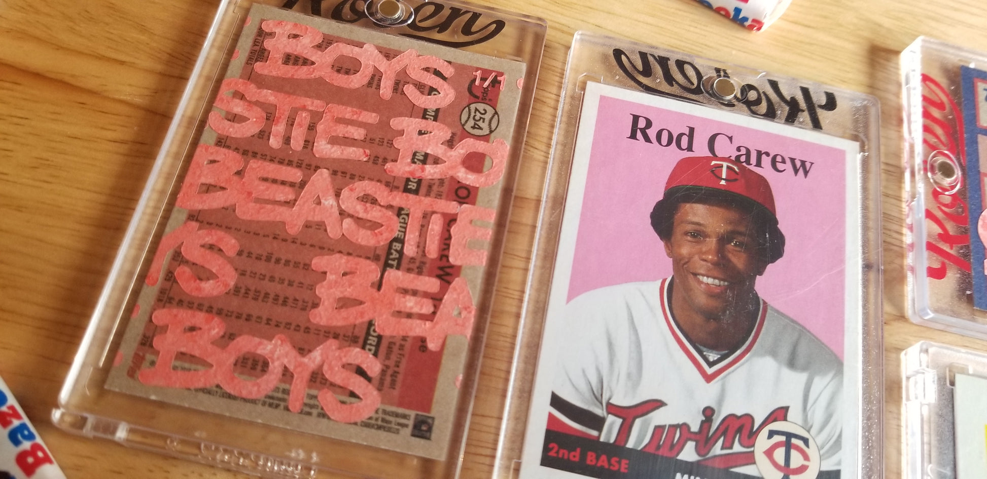 Baseball card art by Matt Rosen - Rod Carew (Beastie Boys)