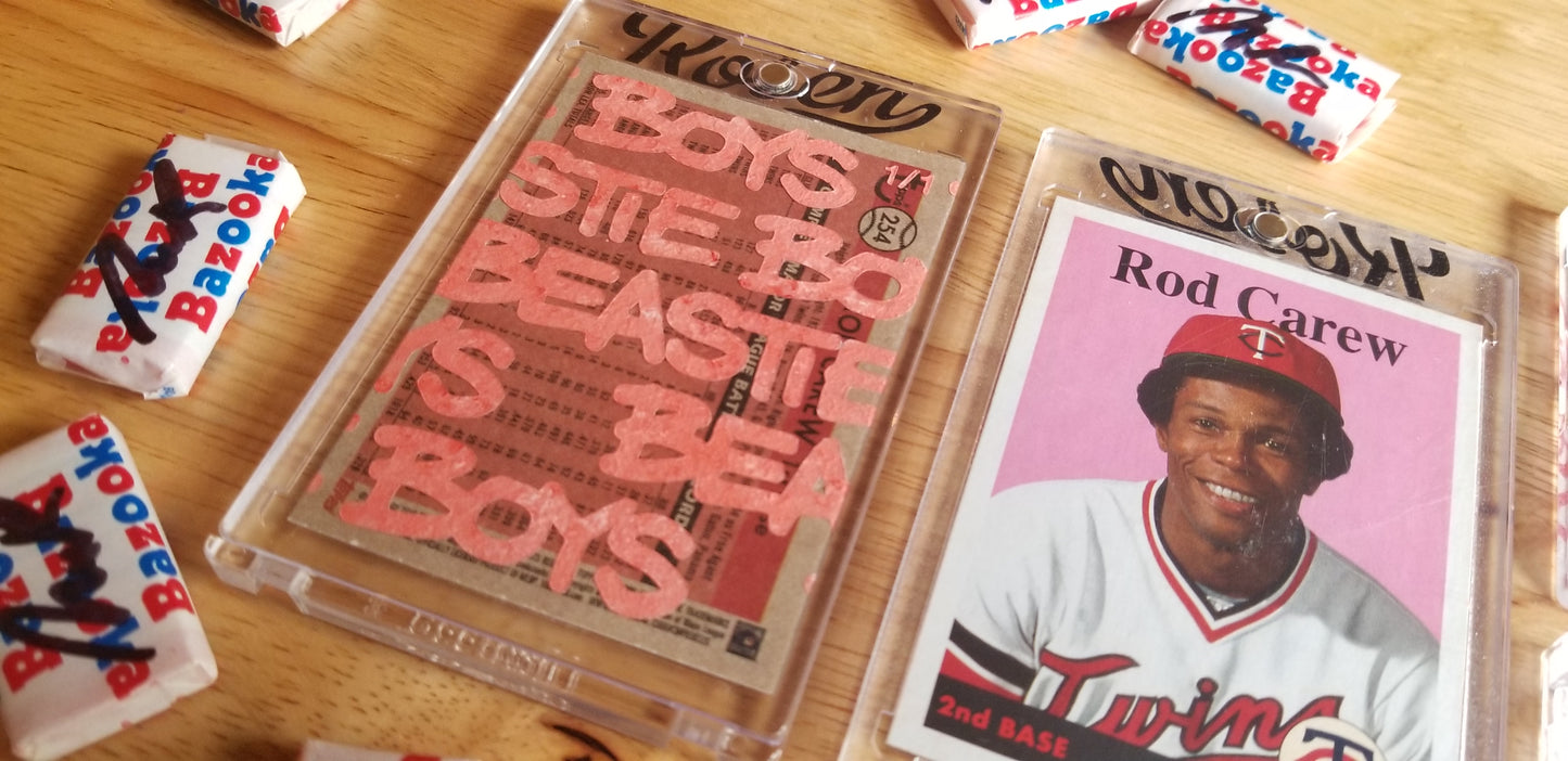 Baseball card art by Matt Rosen - Rod Carew (Beastie Boys)