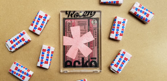 Baseball card art by Matthew Lee Rosen (aka Matthew Rosen) - Bonds Asterisk (Black Ecko)
