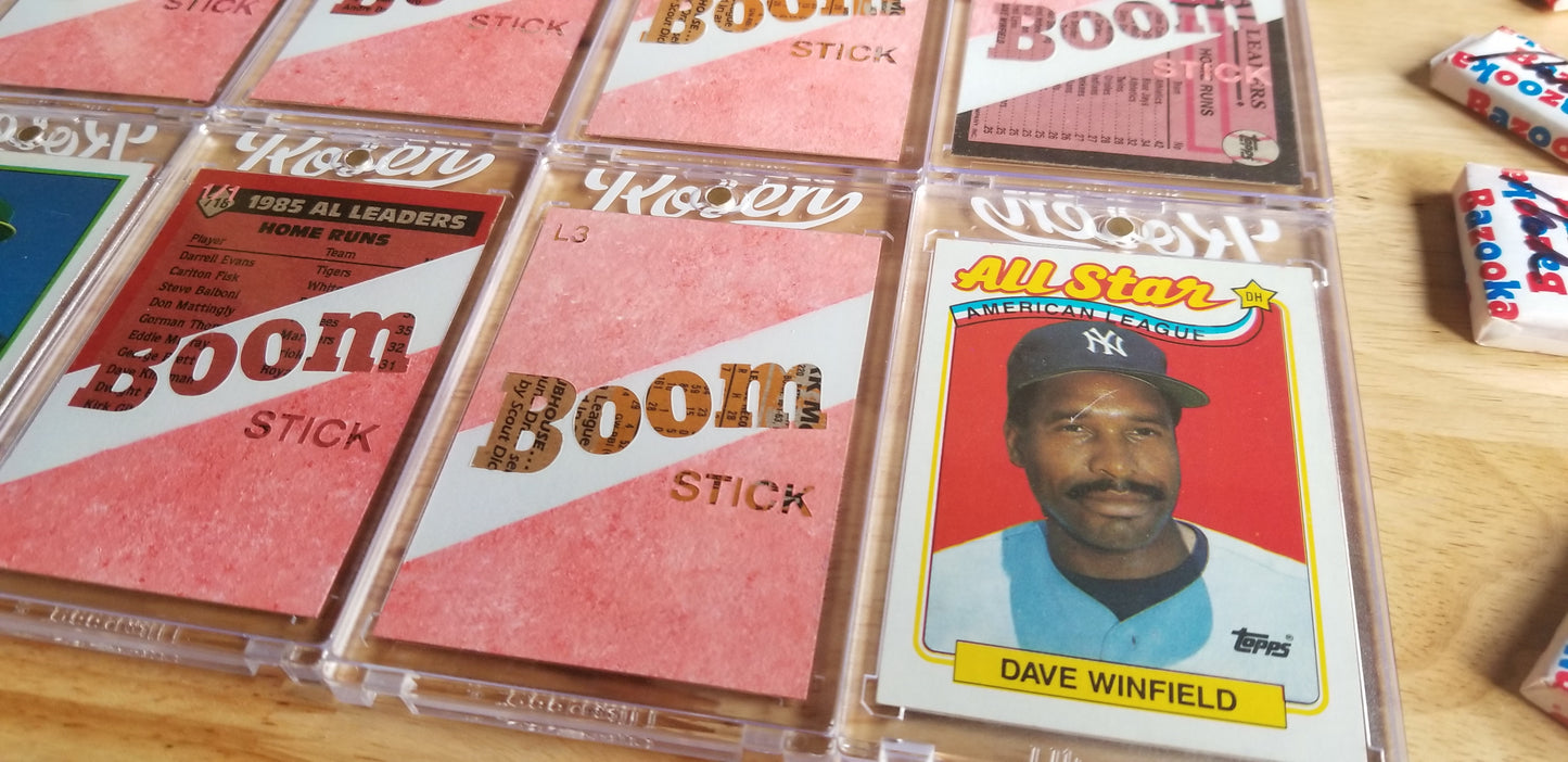 Baseball card art by Matthew Rosen - Boom Stick Home Run Leaders