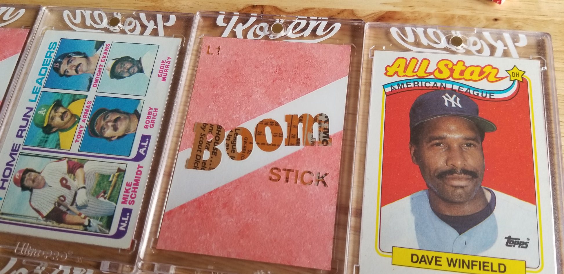 Baseball card art by Matthew Rosen - Boom Stick Home Run Leaders