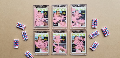 Baseball card art by Matthew Lee Rosen (aka Matthew Rosen) - Rocky and Bullwinkle