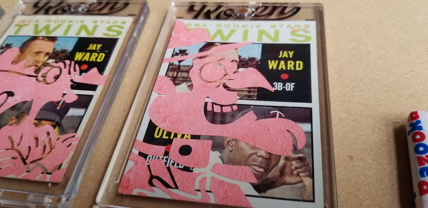 Baseball card art by Matthew Lee Rosen (aka Matthew Rosen) - Rocky and Bullwinkle