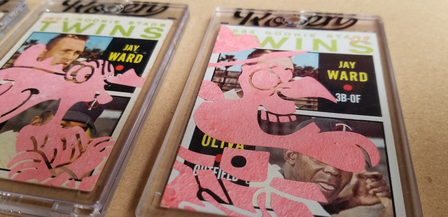 Baseball card art by Matthew Lee Rosen (aka Matthew Rosen) - Rocky and Bullwinkle