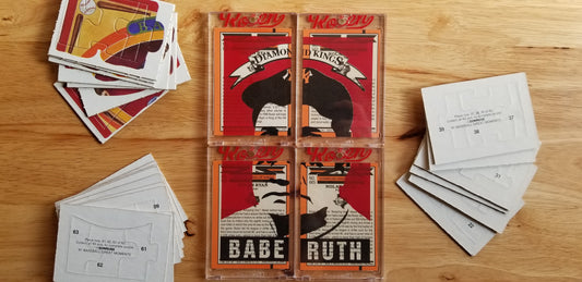 Baseball card art by Matt Rosen - Babe Ruth Diamond King Puzzle