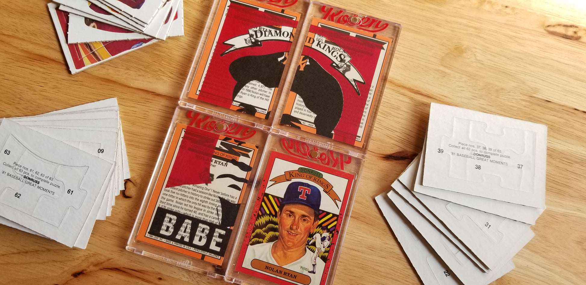 Baseball card art by Matt Rosen - Babe Ruth Diamond King Puzzle 