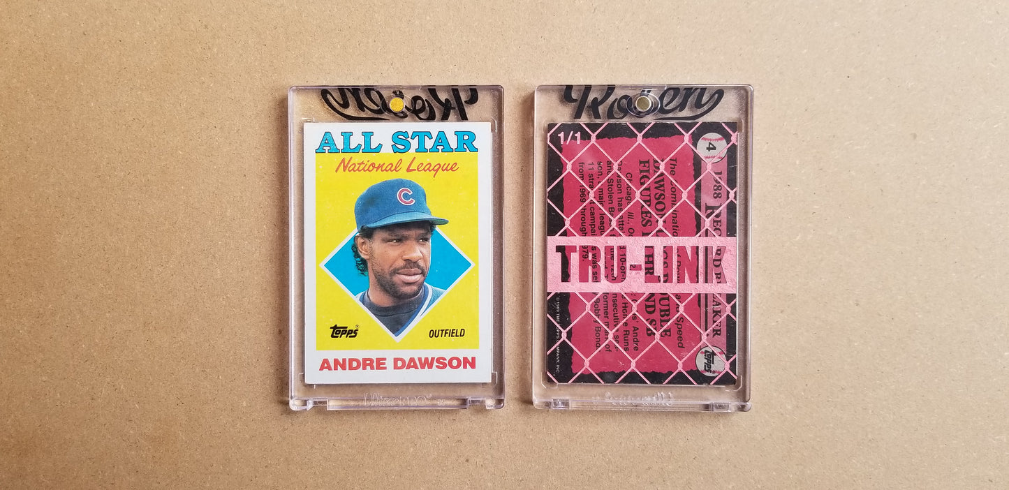 Baseball card art by Matthew Lee Rosen (aka Matthew Rosen) - Gum Stick Collector Cards - Andre Dawson (Tru-Link)