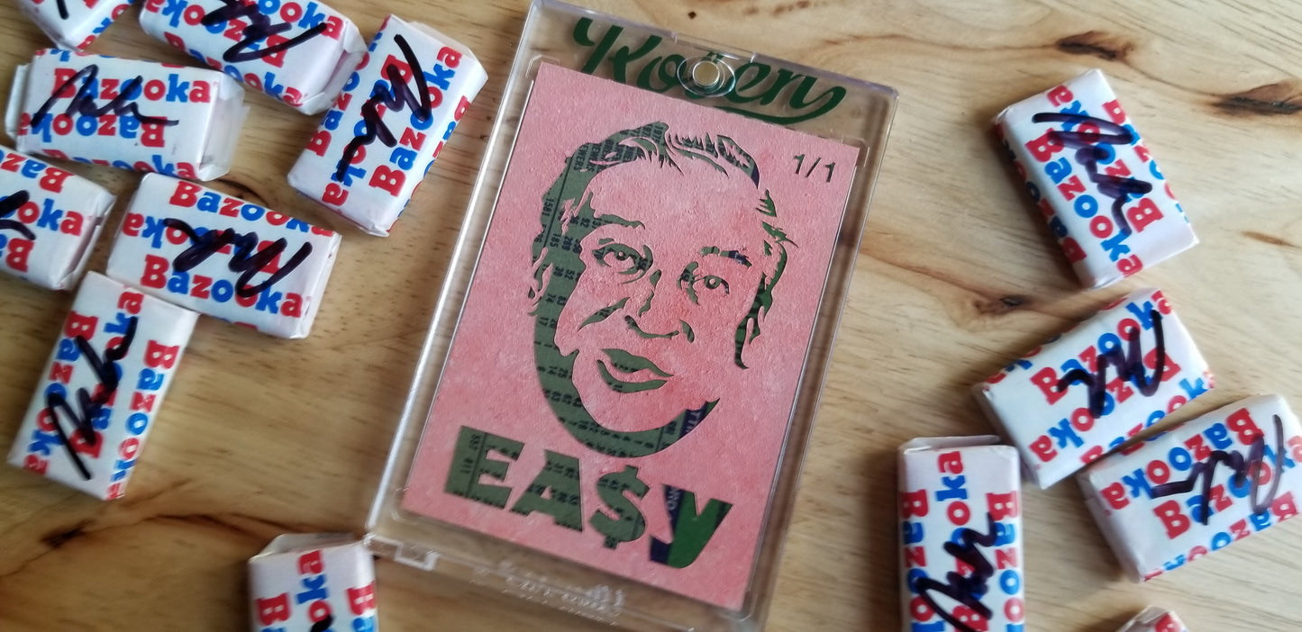 Baseball card art by Matthew Rosen - Don Easy Money