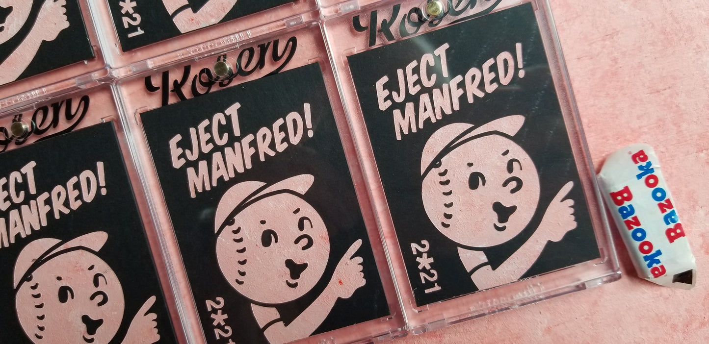 Baseball card art by Matthew Lee Rosen - Eject Manfred!