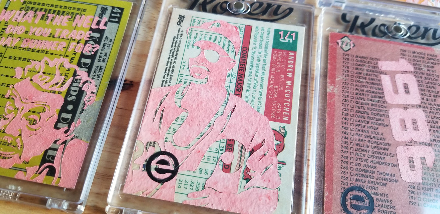Baseball card art by Matthew Rosen - Artist Error Cards