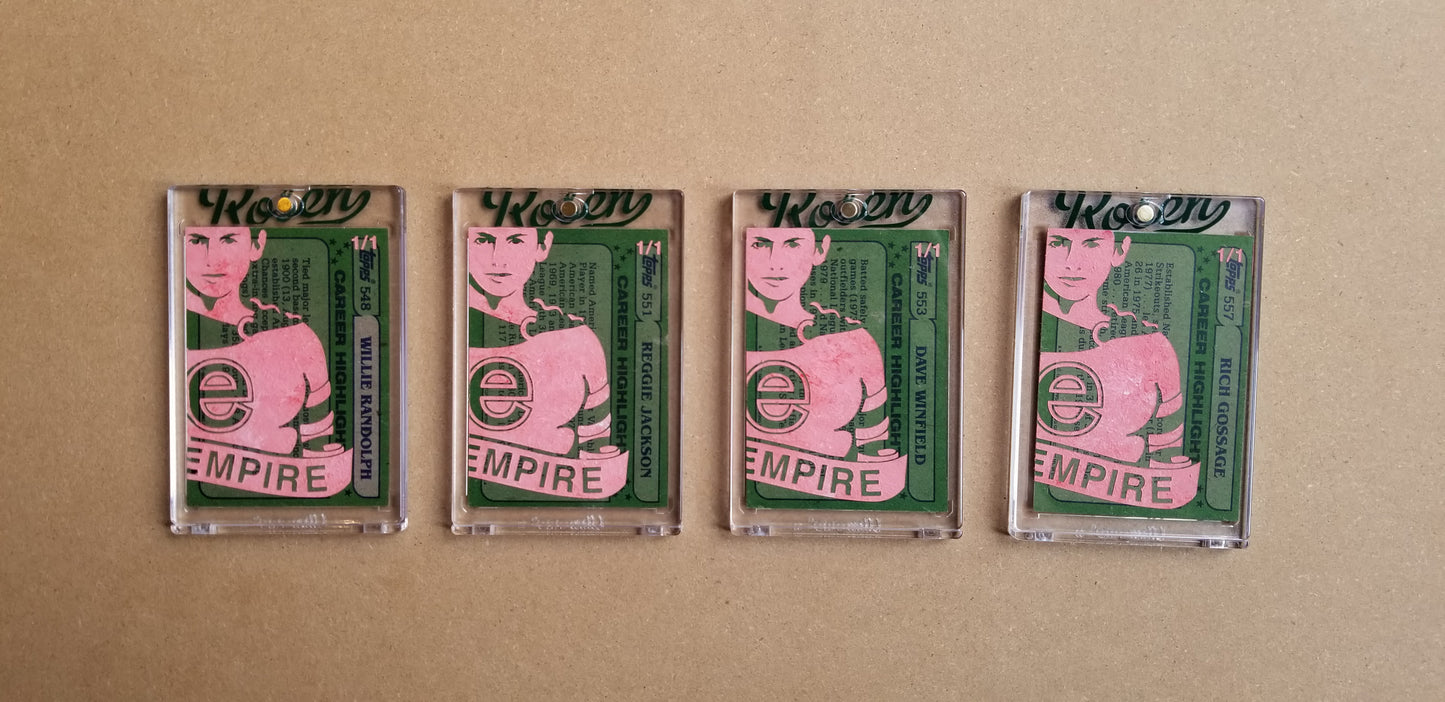 Baseball card art by Matthew Lee Rosen (aka Matthew Rosen) - Gum Stick Collector Cards - Evil Empire