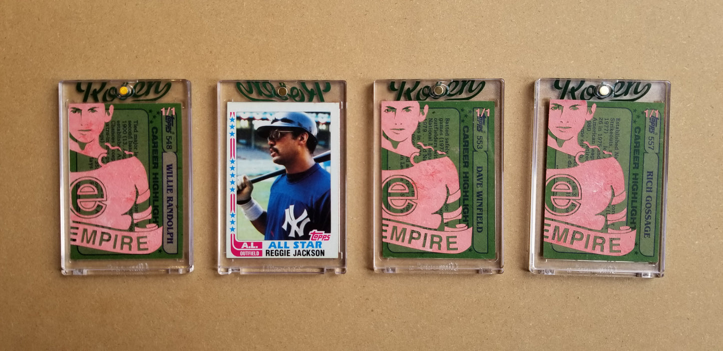 Baseball card art by Matthew Lee Rosen (aka Matthew Rosen) - Gum Stick Collector Cards - Evil Empire