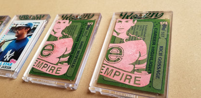 Baseball card art by Matthew Lee Rosen (aka Matthew Rosen) - Gum Stick Collector Cards - Evil Empire